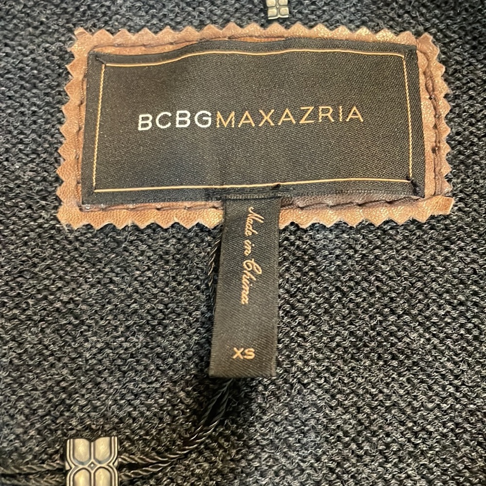 BCBG Maxazria, Brown, Leather, Biker Jacket, Vest, Size XSmall - Picture 9 of 14